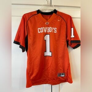 Rare Collectible Nike Oklahoma State Cowboys Orange and Black Youth Jersey